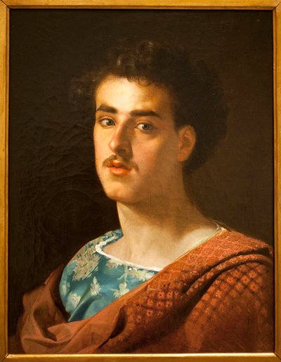 Selvportræt - Maleri af Mariano Fortuny (1838-1874), olie på lærred, ca. 1858 - Nationalmuseet for kunst i Catalonien, Barcelona (Spanien) af Mariano Fortuny y Madrazo