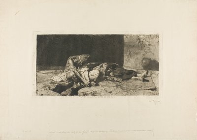 Araber ser på sin vens lig af Mariano Fortuny y Marsal