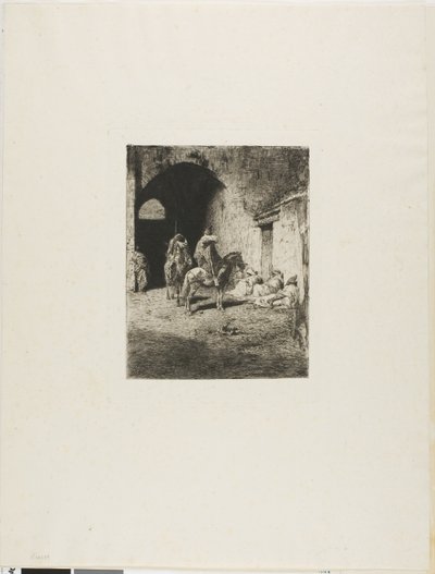 Vagt ved kasbahen i Tetuan af Mariano Fortuny y Marsal