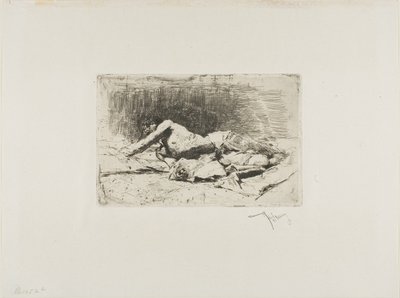 Mand, der ruller af Mariano Fortuny y Marsal
