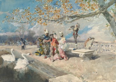 Maskerade, midten af 1800-tallet. af Mariano José María Bernardo Fortuny y Carbó