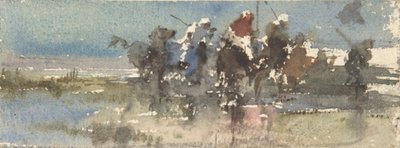 Moors til hest, ca. 1854-74. af Mariano José María Bernardo Fortuny y Carbó