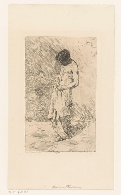 Stående herremodel af Mariano José María Bernardo Fortuny y Carbó