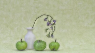 Fint botanisk stilleben af Marie-anne Stas