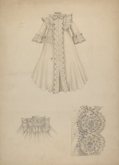 Natkjole, ca. 1940. af Marie Alain