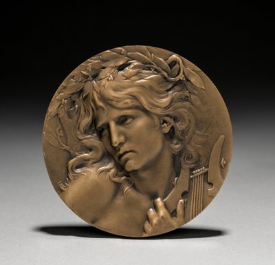 Medalje overrakt til Loïe Fuller af den franske regering: Orpheus ved indgangen til underverdenen (forside) af Marie Alexandre Lucien Coudray