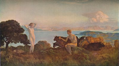 The Judgment of Paris, c1909 af Marie Auguste Emile Rene Menard