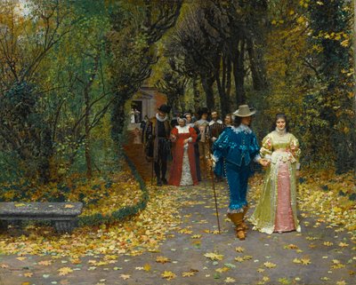 Fransk:  Les fiancés De forlovede af Marie Francois Firmin Girard