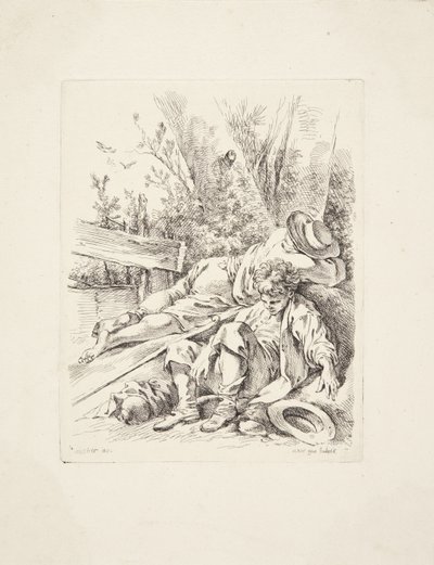 To drenge sover op ad et træ af Marie Jeanne Boucher