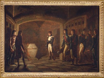 Napoleon før Frederik den Stores grav, af Ponce-Camus, Marie Nicola af Marie Nicolas Ponce Camus