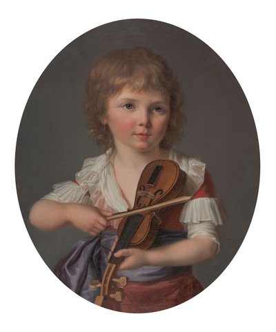 Mester Henri Gabiou spiller violin af Marie Victoire Lemoine