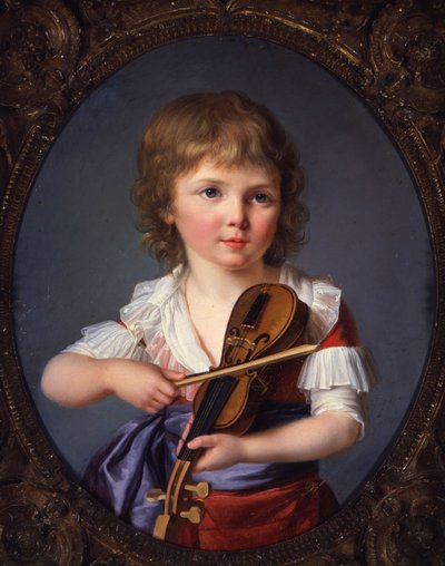 Mester Henri Gabiou spiller violin af Marie Victoire Lemoine