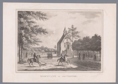Udsigt over hovedvagten i Oosterwijk Hoofdwacht i Oisterwijk (titel på objekt) af Marinus Adrianus van Straten