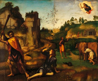 Kain dræber Abel af Mariotto Albertinelli