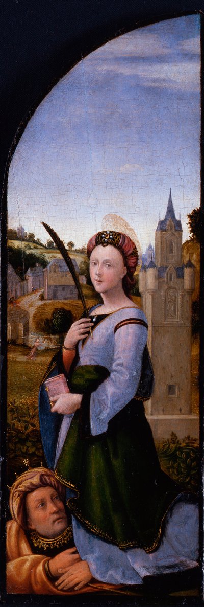 Triptyque: Saint Barbedani af Mariotto Albertinelli