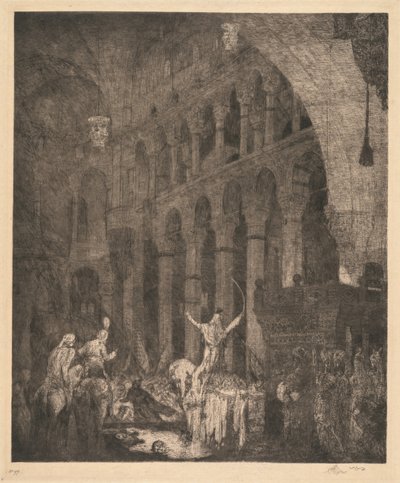 Mohammed II i Aye Sophia af Marius Alexander Jacques Bauer
