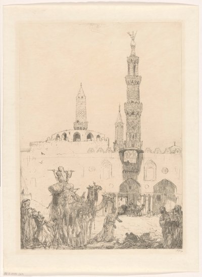 Al-Azhar-moskeen i Kairo af Marius Bauer (signed by artist)