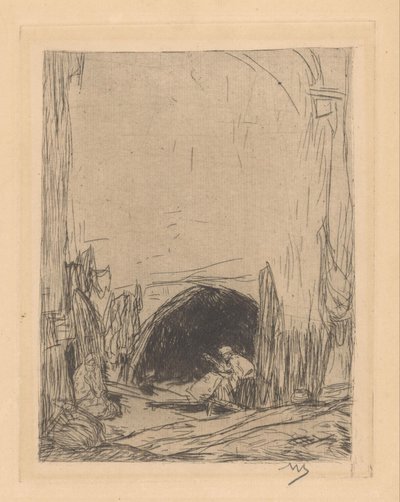 Basar i Konstantinopel af Marius Bauer (signed by artist)