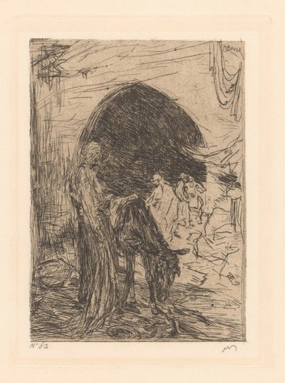 Æseldriver i Konstantinopel af Marius Bauer (signed by artist)