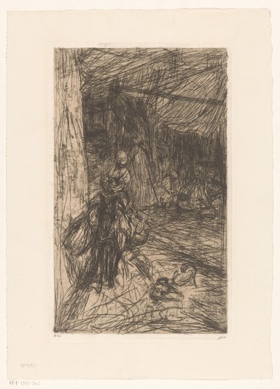 Dreng på et æsel af Marius Bauer (signed by artist)