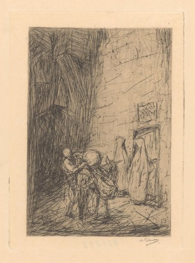 osmannisk købmand af Marius Bauer (signed by artist)