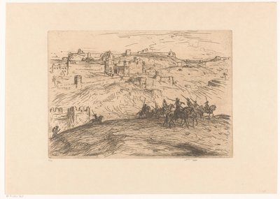 Ryttere på en Bakke af Marius Bauer (signed by artist)