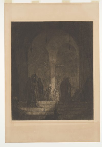 Veranda til en moské af Marius Bauer (signed by artist)