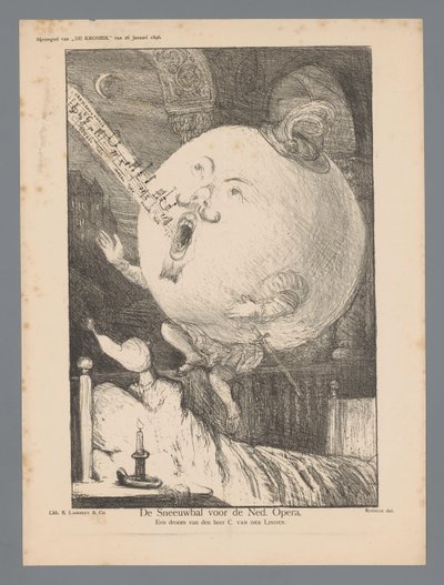 Snebolden for hollænderne. Opera (titel på objekt) af Marius Bauer