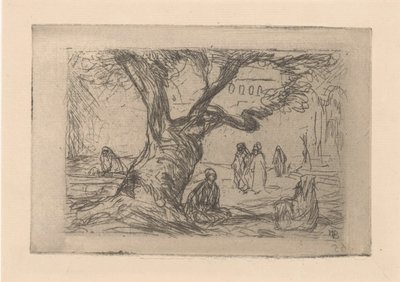 Figurer under et træ af Marius Bauer