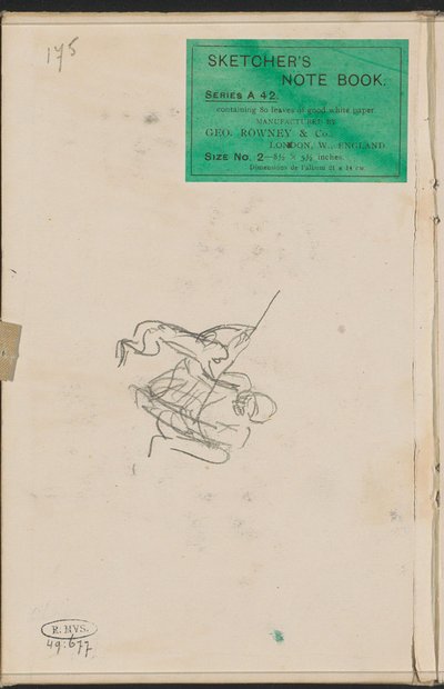 Gehockter Mann mit einem Affen af Marius Bauer