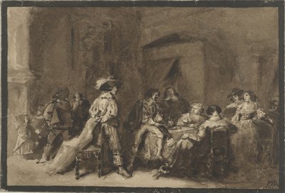 Historisk scene af Marius Bauer