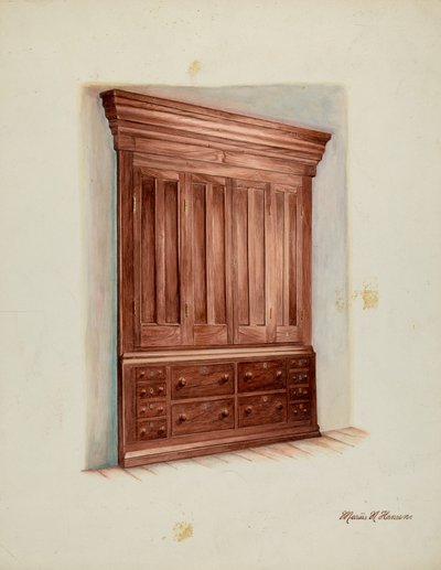 Indbygget kabinet, 1937. af Marius Hansen