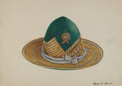 Spansk sydvest: Hat, ca. 1937. af Marius Hansen