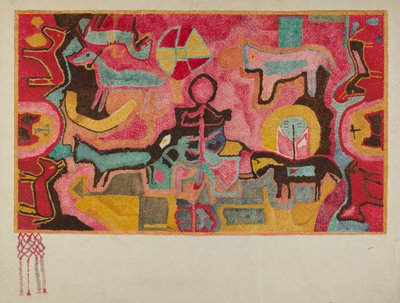 Hooked Rug, ca. 1937. af Marjery Parish