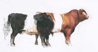 Belties, 2006 (charcoal und conte på papir) af Mark Adlington