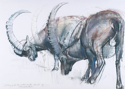 Building up for Winter, 2006 (charcoal und conte på papir) af Mark Adlington