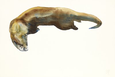 Guld, akvarel på papir (2014) af Mark Adlington
