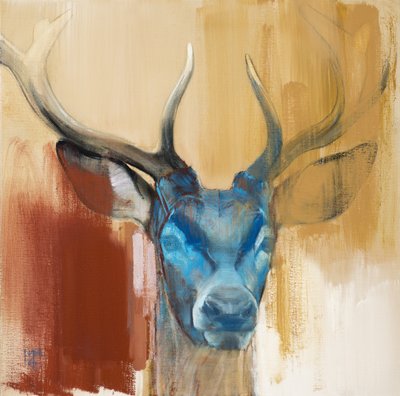 Maske (ung kronhjort), 2014 af Mark Adlington
