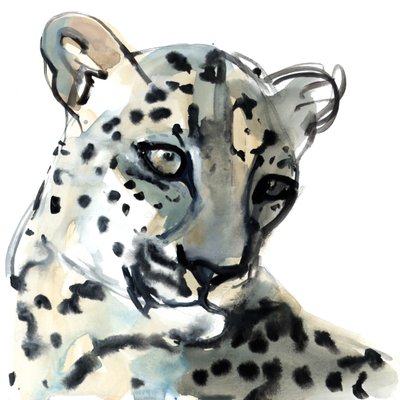 Persisk, 2015, (akvarel på papir) af Mark Adlington