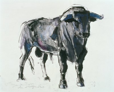 Plaza de Toros de Miajadas, 1998 (blandet medier på papir) af Mark Adlington