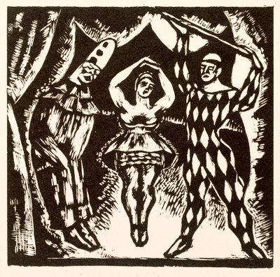 Harlekinade, træsnit af Roger Fry af Mark Gertler