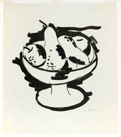Skål med frugt af Marsden Hartley