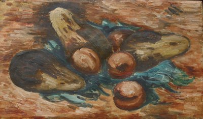 Auberginer og granatæbler af Marsden Hartley