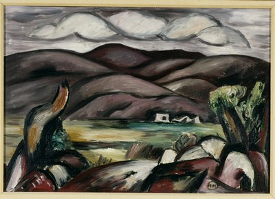 Landskab, New Mexico (olie på lærred) af Marsden Hartley