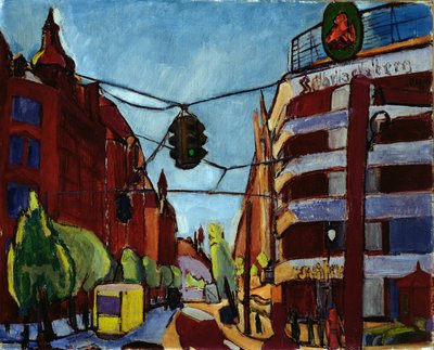 Kurfurstendam, Berlin (olie på lærred) af Martin Bloch