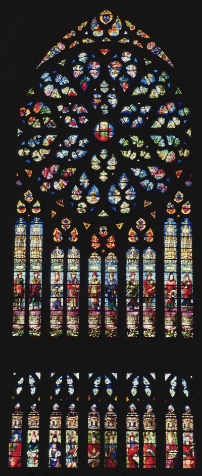 Det sydlige vindue, ca. 1550 (glasmaleri) af Martin Chambiges