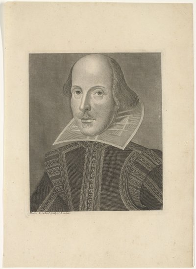 Portræt af William Shakespeare af Martin Droeshout (II)