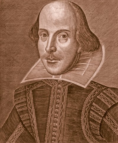 Portræt af Shakespeare, 1623. af Martin Droeshout