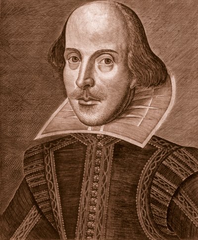 Portræt af Shakespeare, 1623. af Martin Droeshout