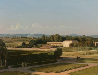 Udsigt over Villa Medicis haver. 1811-16 af Martin Drölling